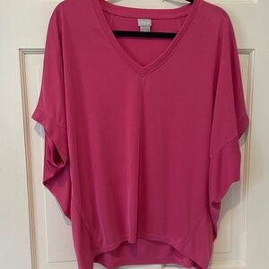 Chico's Pink Dolman Short Sleeve Shirt